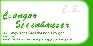 csongor steinhauser business card